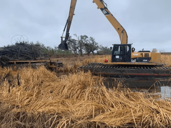 supporting utility with row clearance and line recovery and removal-min
